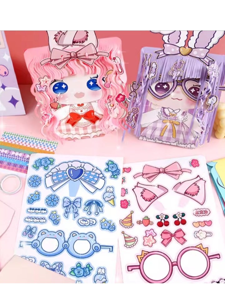 Children's Handmade Diy Material Bag Girl Paper Cuttings Toy Barber Paper Cuttings Educational Toy - Image 3