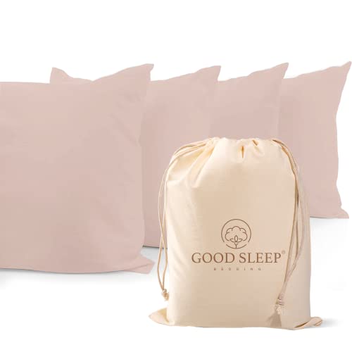 1000 TC Blush King Pillowcases Set of 4 100 Egyptian Cotton Pillow Cases with Long Staple Cotton  Sateen Weave Silky Soft Hotel  Like Bed Pillow Covers for Comfy Sleeping Snug Fit