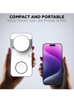 AMROAH Foldable 3 in 1 Wireless Charging Station with Magsafe Charger Stand, Wireless Charger for Multiple Devices iPhone 16 15 14 13 12 11 X Pro Max Plus Watch AirPods Samsung Galaxy S24 S23 S22 Plus Ultra  - Image 5