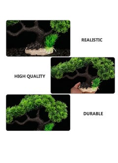 SYOSI Fish Tank Aquarium Decoration, Artificial Plant Aquarium, Bonsai Pine Tree Plant for Aquarium Ornament Fish Tank Plants Waterscape  - Image 2