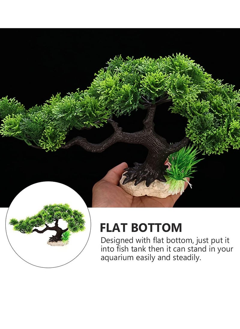 SYOSI Fish Tank Aquarium Decoration, Artificial Plant Aquarium, Bonsai Pine Tree Plant for Aquarium Ornament Fish Tank Plants Waterscape  - Image 3