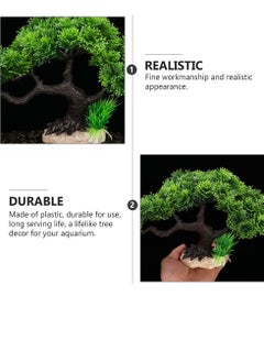 SYOSI Fish Tank Aquarium Decoration, Artificial Plant Aquarium, Bonsai Pine Tree Plant for Aquarium Ornament Fish Tank Plants Waterscape  - Image 5