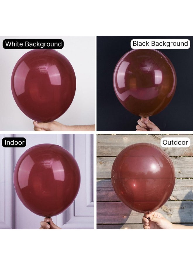 PartyWoo - Burgundy Balloons, 85 Pcs Wine Red Balloons Different Sizes Pack Of 18 Inch 12 Inch 10 Inch 5 Inch Maroon Balloons For Balloon Garland Or Balloon Arch As Birthday Party Decorations, Red-Y62 - Image 1