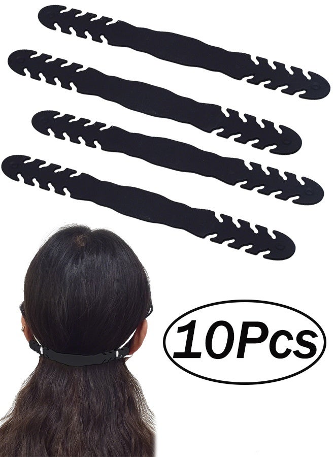 10 PCS Mask Extension Strap Ear Strap Hook Adjustable Anti-Slip Ear Grips Band Extender Ear Protector for Girls,Women, Adults and Children(Black*10) - Image 1