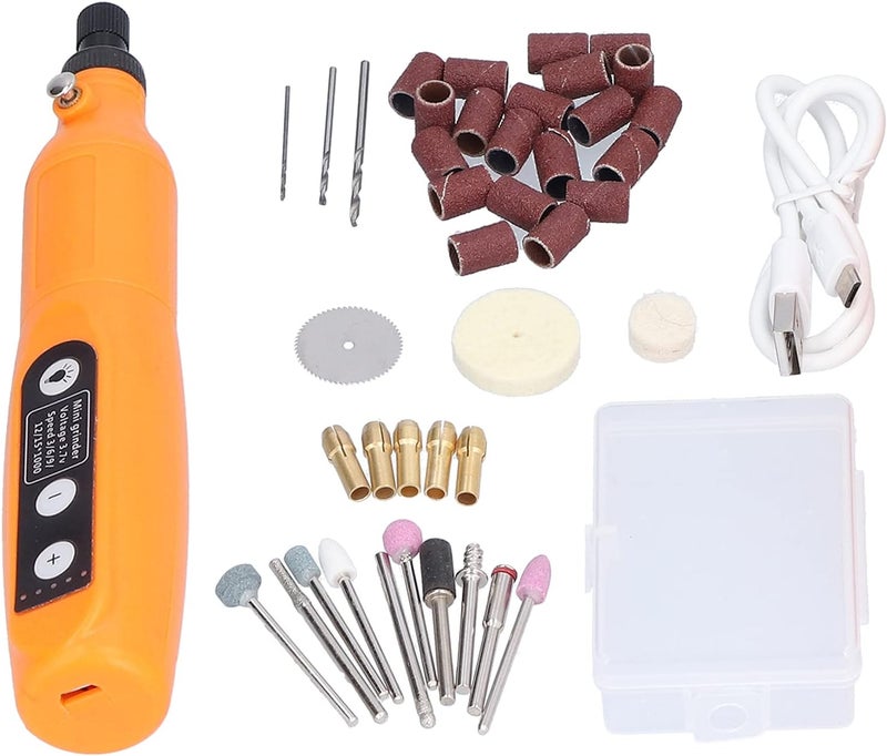 User friendly optimized build aqxreight Electric Grinding Pen Cordless Tool Kit with 5 Speed Settings and LED Work Light Cross-location transit friendly build - Image 3