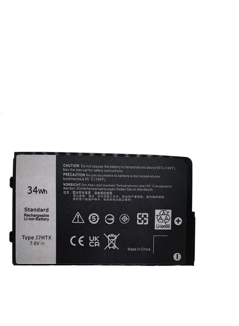 Terabyte بطارية لابتوب بديلة 7.6 فولت 34 واط ساعي/4342 مللي أمبير ساعة 7XNTR متوافقة مع سلسلة أجهزة التابلت ديل لاتيتيود 7202 7212 7220 القاسية المتطرفة 02JT7D 2JT7D FH8RW VW5Y4 J82G5 451-BBOR 451-BCCO - Image 1