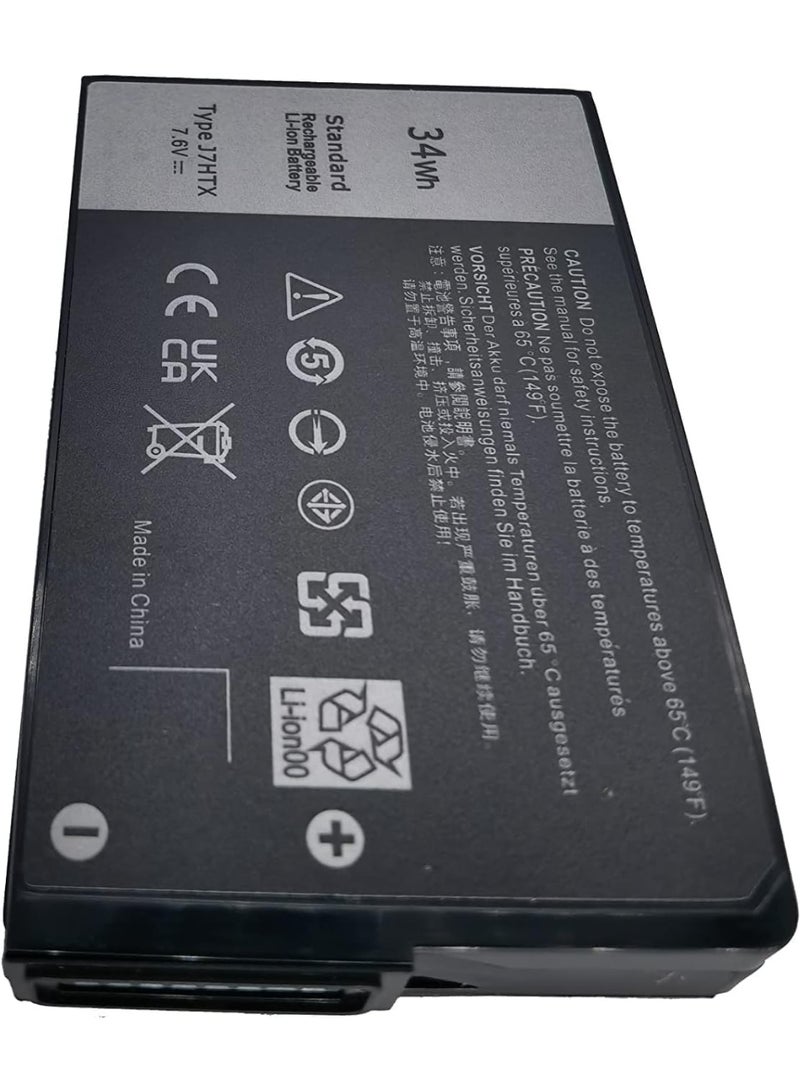 Terabyte بطارية لابتوب بديلة 7.6 فولت 34 واط ساعي/4342 مللي أمبير ساعة 7XNTR متوافقة مع سلسلة أجهزة التابلت ديل لاتيتيود 7202 7212 7220 القاسية المتطرفة 02JT7D 2JT7D FH8RW VW5Y4 J82G5 451-BBOR 451-BCCO - Image 3