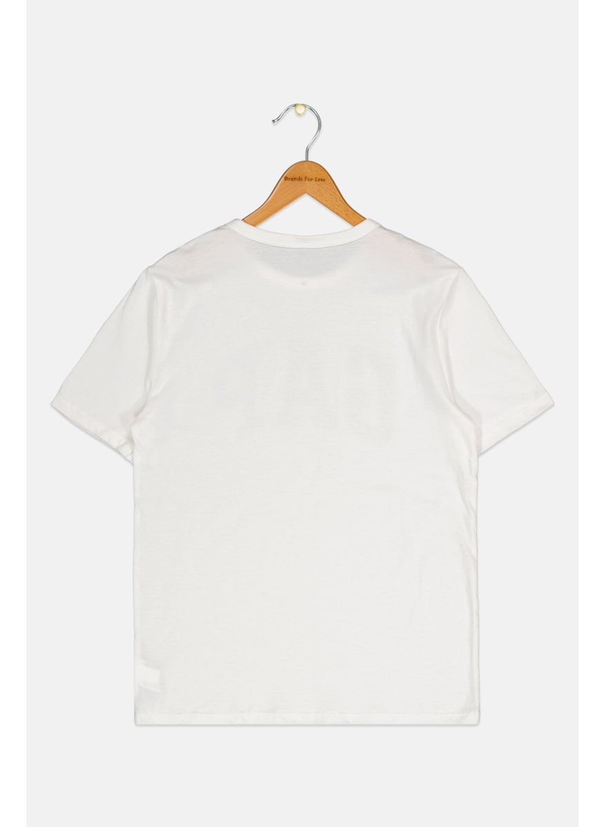 GAP - Kids Boy Brand Logo Short Sleeves T-Shirt, White - Image 1