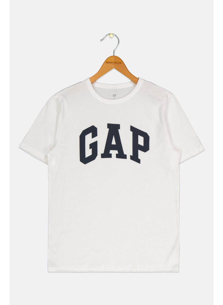 GAP - Kids Boy Brand Logo Short Sleeves T-Shirt, White - Image 1