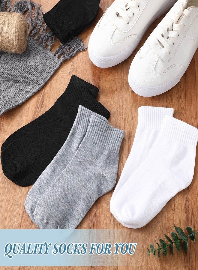 Tarpop 48 Pairs Men Quarter Ankle Socks Moisture Wicking Athletic Crew Casual Sports Socks Bulk for Homeless (Black, White, Gray) - Image 5