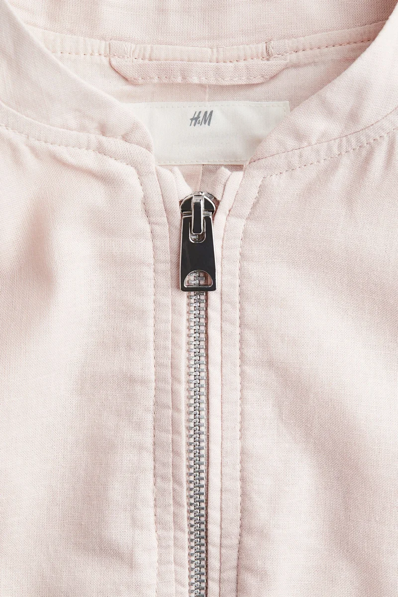 H&M Linen-blend bomber jacket