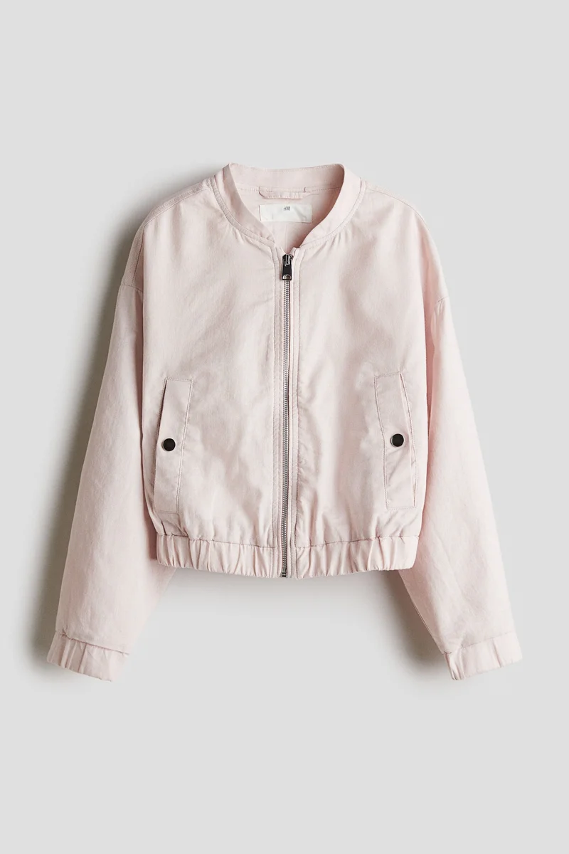 H&M Linen-blend bomber jacket
