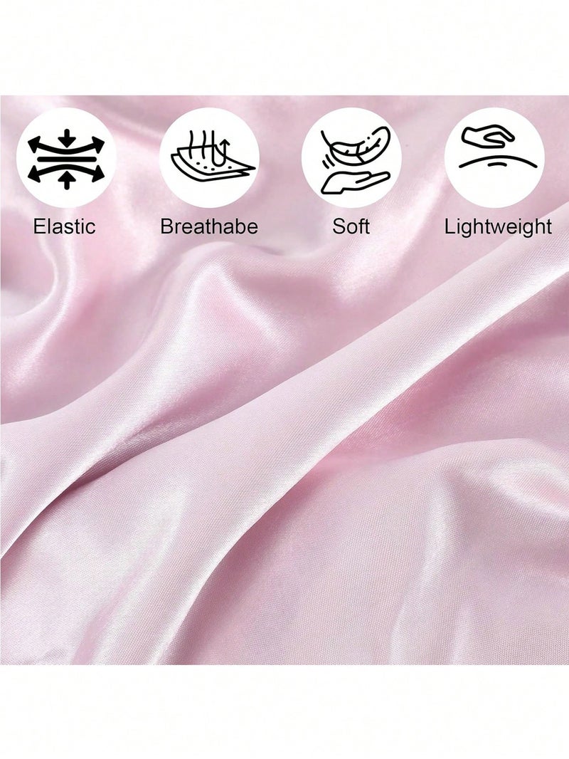 Wide Silk Satin Hair Bonnet – Perfect for Curly & Natural Hair While Sleeping - Image 2