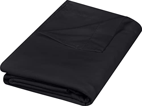 Utopia Bedding Flat Sheet 1 Pack Queen Black Soft Brushed Microfiber Fabric Shrinkage Fade Resistant Top Sheet Easy Care Bed Sheet