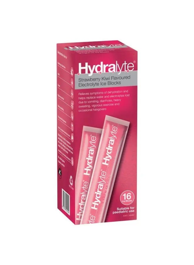 هيدراليت هايدرالايت آيس بلوكس إلكتروليت بنكهة الفراولة والكيوي – عبوة 16 قطعة - Image 1