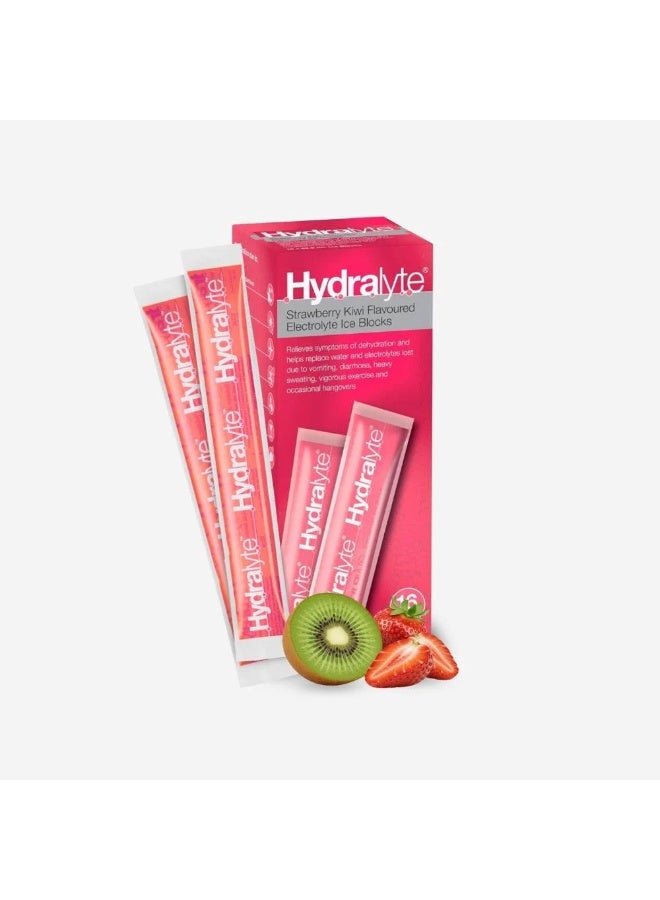 هيدراليت هايدرالايت آيس بلوكس إلكتروليت بنكهة الفراولة والكيوي – عبوة 16 قطعة - Image 2