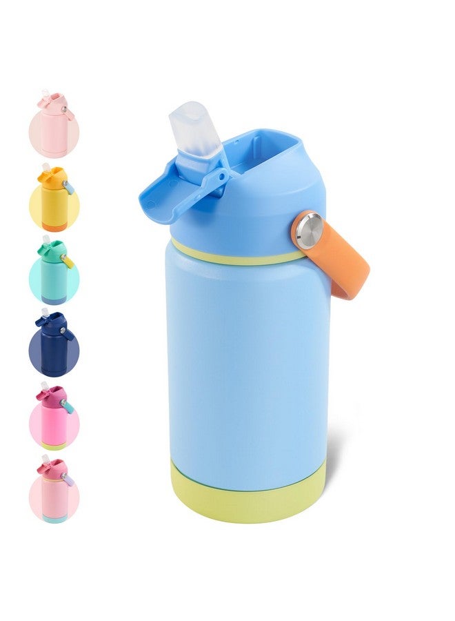 Kerilyn 12oz Kids Water Bottle, Stainless Steel Insulated Water Bottle for Kids, Toddler Cup with Straws Leak-Proof, Kids Water Bottles for School Boys Girls, BPA Free, Sky - Image 1