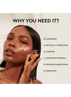 KIRO Oh My Glow! Illuminating Moisturiser With Spf 50 Pa+++, 30Ml | 3-In-1 Moisturizer, Sunscreen & Primer | Infused With Niacinamide, Hyaluronic Acid & Vitamin B5 | Hydrating, Lightweight & Dewy Finish  - Image 2
