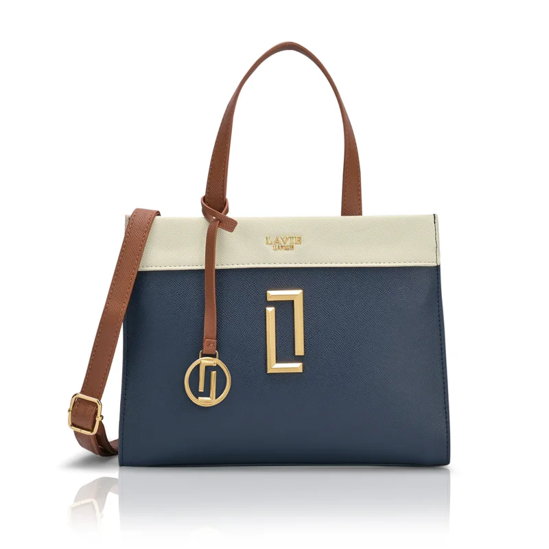 Luxe Gehry Women's Satchel (Navy)