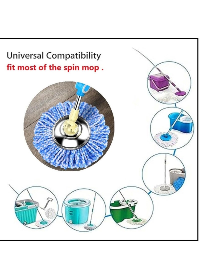 Zalcoon Spin Mop Replacement Stainless Steel Handle, Base and Refill for 360°  Mop, Refill, handle & Base Replacement  Round Shape shape spin mop Standard size  - Image 4