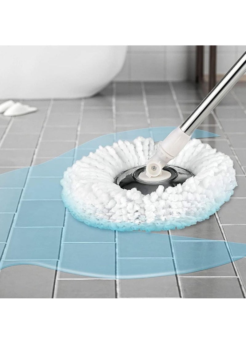 Zalcoon Spin Mop Replacement Stainless Steel Handle, Base and Refill for 360°  Mop, Refill, handle & Base Replacement  Round Shape shape spin mop Standard size  - Image 2