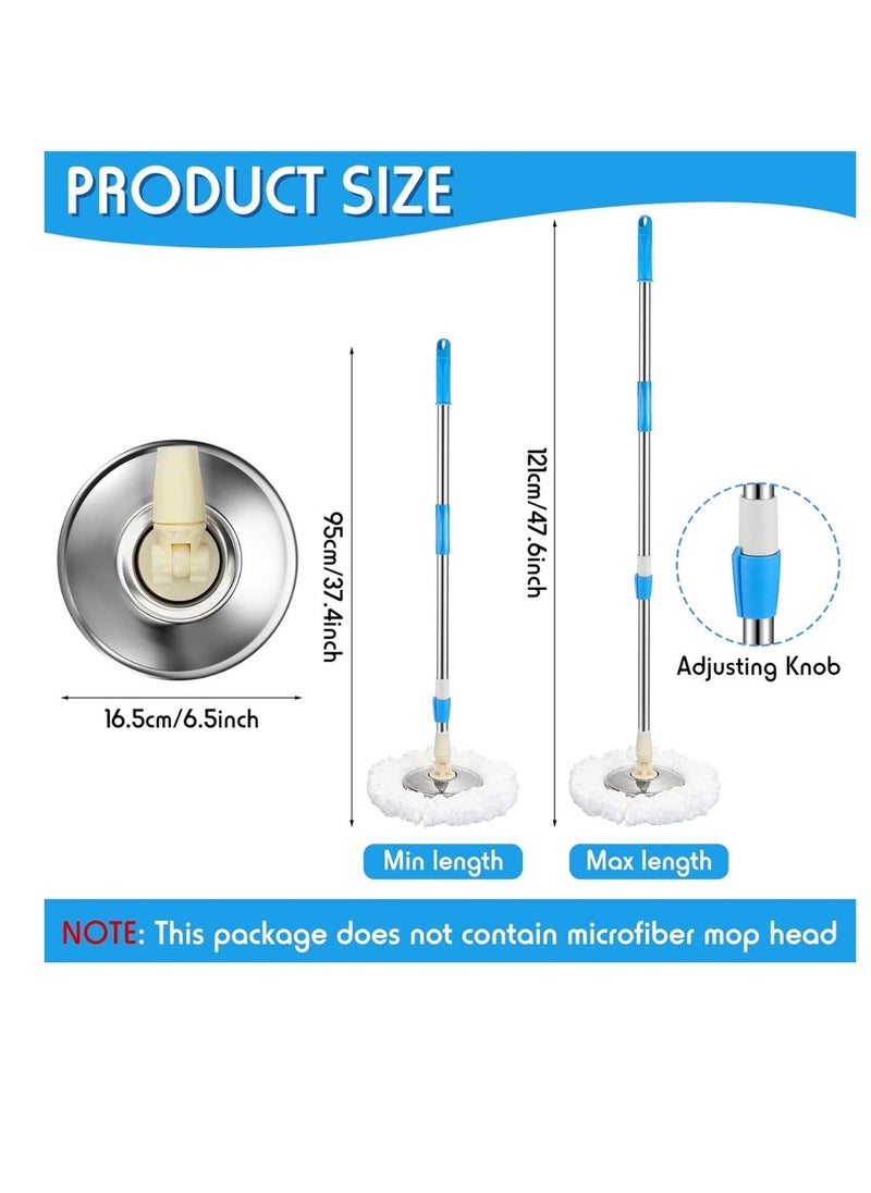 Zalcoon Spin Mop Replacement Stainless Steel Handle, Base and Refill for 360°  Mop, Refill, handle & Base Replacement  Round Shape shape spin mop Standard size  - Image 5