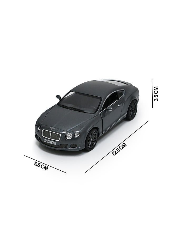Kinsmart 1:38 Bentley Continental GT Speed 2012 Die-Cast Model Car (Black) – Pull Back Toy for Kids & Collectors - Image 4