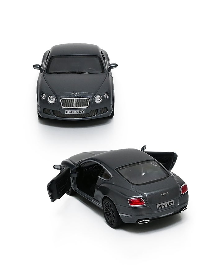Kinsmart 1:38 Bentley Continental GT Speed 2012 Die-Cast Model Car (Black) – Pull Back Toy for Kids & Collectors - Image 2
