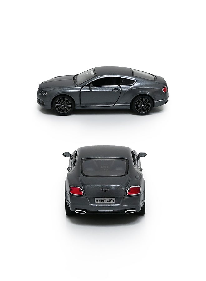 Kinsmart 1:38 Bentley Continental GT Speed 2012 Die-Cast Model Car (Black) – Pull Back Toy for Kids & Collectors - Image 3