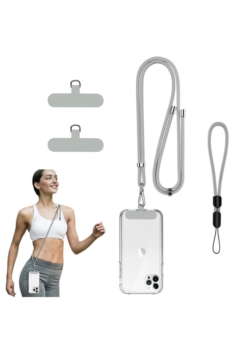 INSIJAM Mobile Phone Lanyard Adjustable Nylon Neck Strap and Phone Wrist Strap with Phone Tether Tabs Universal Crossbody Patch Phone Lanyards Multifunctional Compatible with Most Smartphones - Image 1