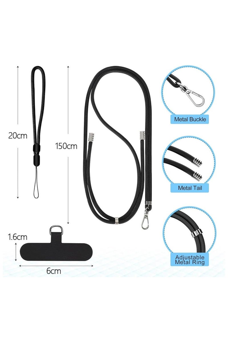 INSIJAM Mobile Phone Lanyard Adjustable Nylon Neck Strap and Phone Wrist Strap with Phone Tether Tabs Universal Crossbody Patch Phone Lanyards Multifunctional Compatible with Most Smartphones - Image 5