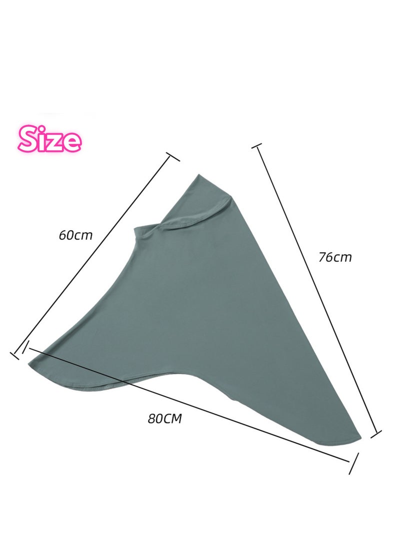 نوفولان حجاب عربي نسائي بحواف دائرية، وشاح حجاب مزدوج الطبقات عالي المرونة، مقاس كبير 80 سم، ملمس حريري ناعم، أوشحة وأغطية نسائية أنيقة ومتعددة الاستخدامات (أسود) - Image 4