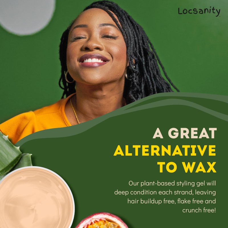 Locsanity Passion Fruit Conditioning and Styling Hair Gel â€“ Braiding Gel for Dreadlocks, Twists and Sisterlocks, Loose Natural Hair, and All Types of Locs - Image 4