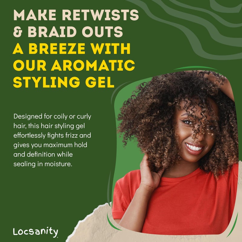 Locsanity Passion Fruit Conditioning and Styling Hair Gel â€“ Braiding Gel for Dreadlocks, Twists and Sisterlocks, Loose Natural Hair, and All Types of Locs - Image 3