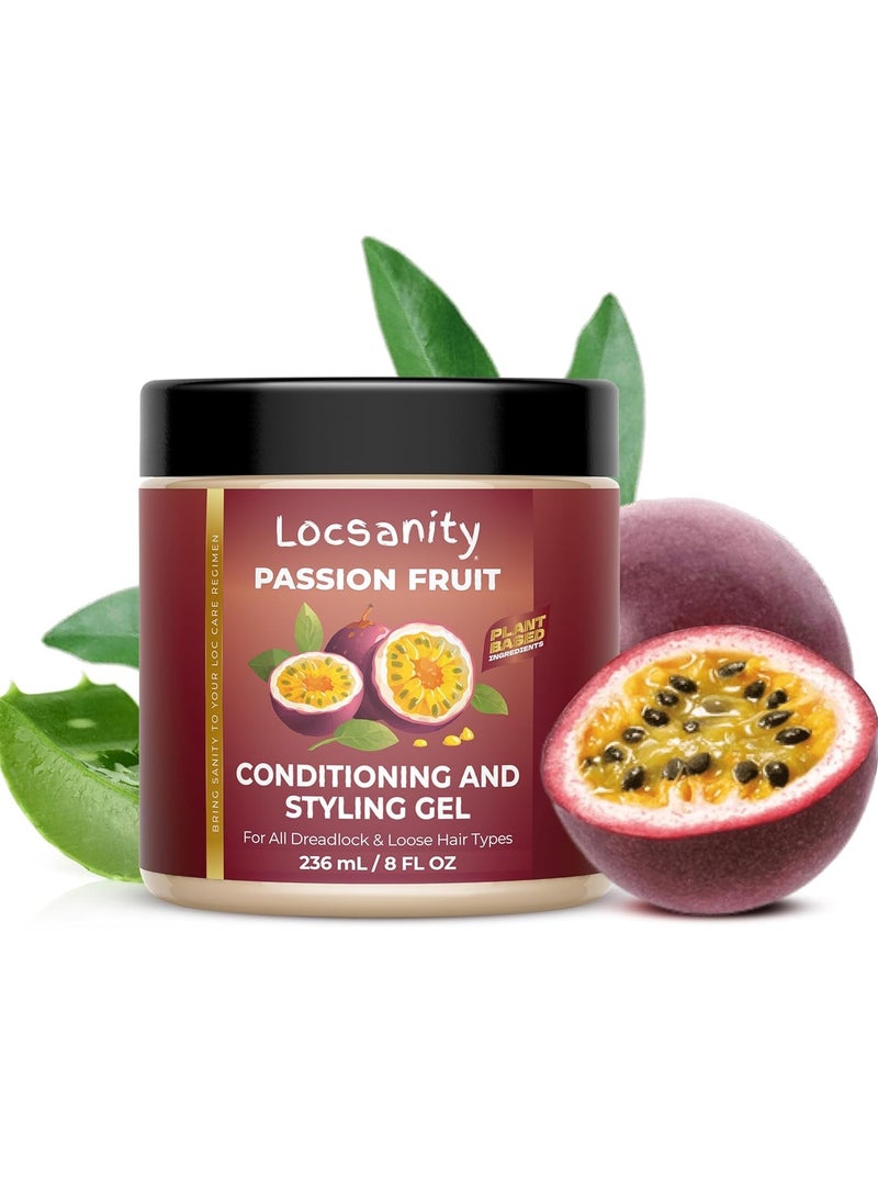 Locsanity Locsanity Passion Fruit Conditioning and Styling Hair Gel – Braiding Gel for Dreadlocks, Twists and Sisterlocks, Loose Natural Hair, and All Types of Locs  - Image 1