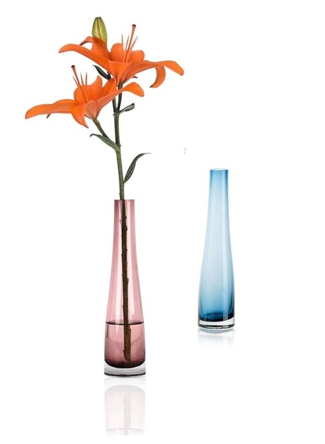 Glass Vase Cylinder Flower Vase for Floral Arrangements Weddings Home Decor or Office  - Image 2