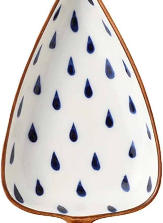 Creative Leaf Shape Ceramic Snack Dish Hand Painted Condiment Plate for Fruits Nuts Candy - Image 1
