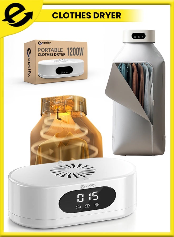 Eoptify 1200W Portable Clothes Dryer Stand – Laundry Drying Machine, Small Portable Dryer for Travel, Ideal for Apartments. - Image 1