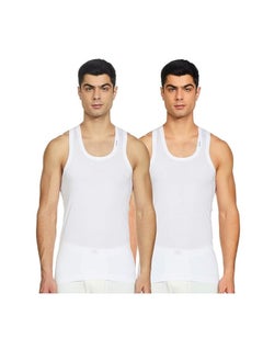 RUPA Frontline Men's Vest, Cotton, Regular Fit, Sleeveless, Collarless, Solid | Pack of 2  - Image 2