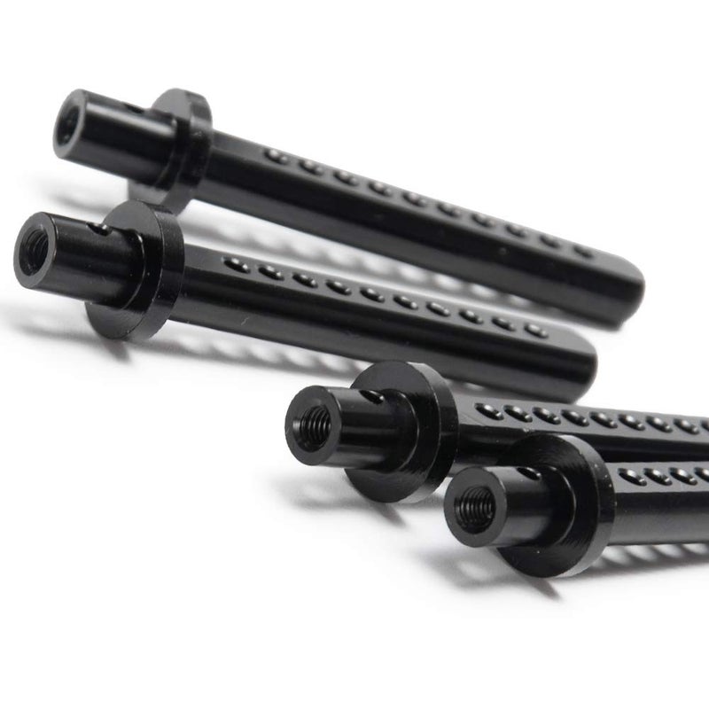 RCHUBAM 4PCS Aluminum Body Post Mounts for 1/10 RC Crawler Axial SCX10 (Black) - Image 3