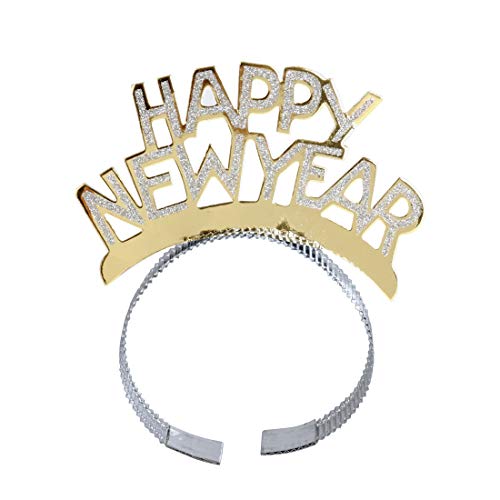 BinaryABC Happy New Year Headband Tiara,New Years Party Favor,New Years Eve Party Decorations 12Pcs - Image 3