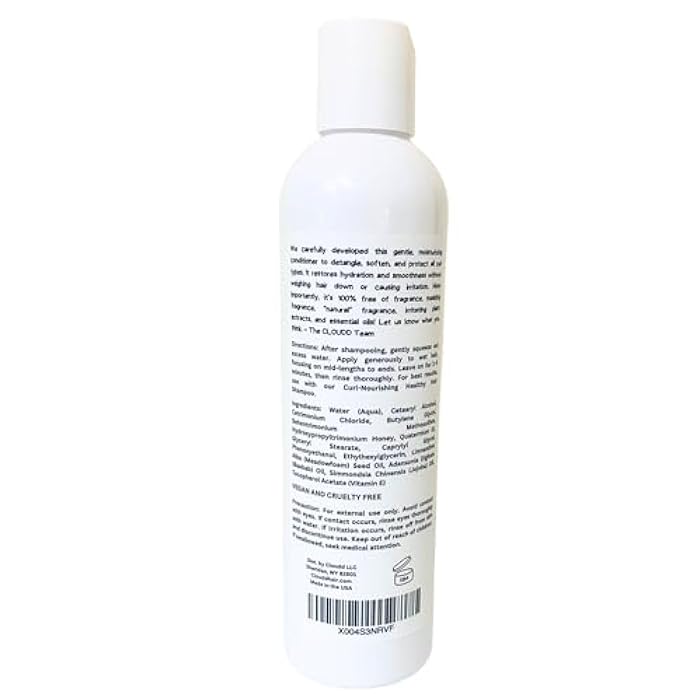 CLOUDD Fragrance-Free Curl Nourishing Healthy Hair Conditioner, 100% Fragrance-Free and Essential Oil-Free, Unscented - Image 2