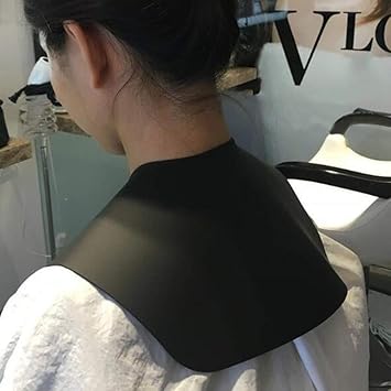 Minkissy Hair Cutting Collar Black Rubber Neck Wrap Neck Guard Salon Stylist Cape - Image 3
