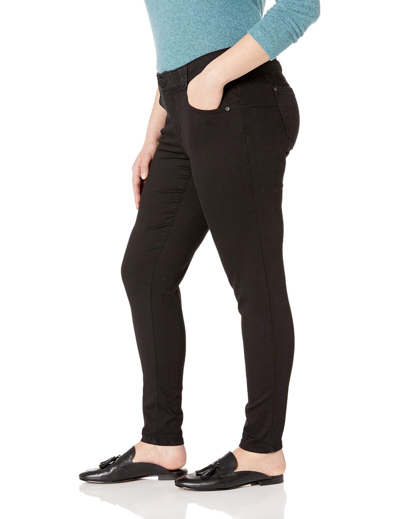 Democracy womens Plus Size Ab Solution Jegging Jeans, Black, 18 US - Image 2