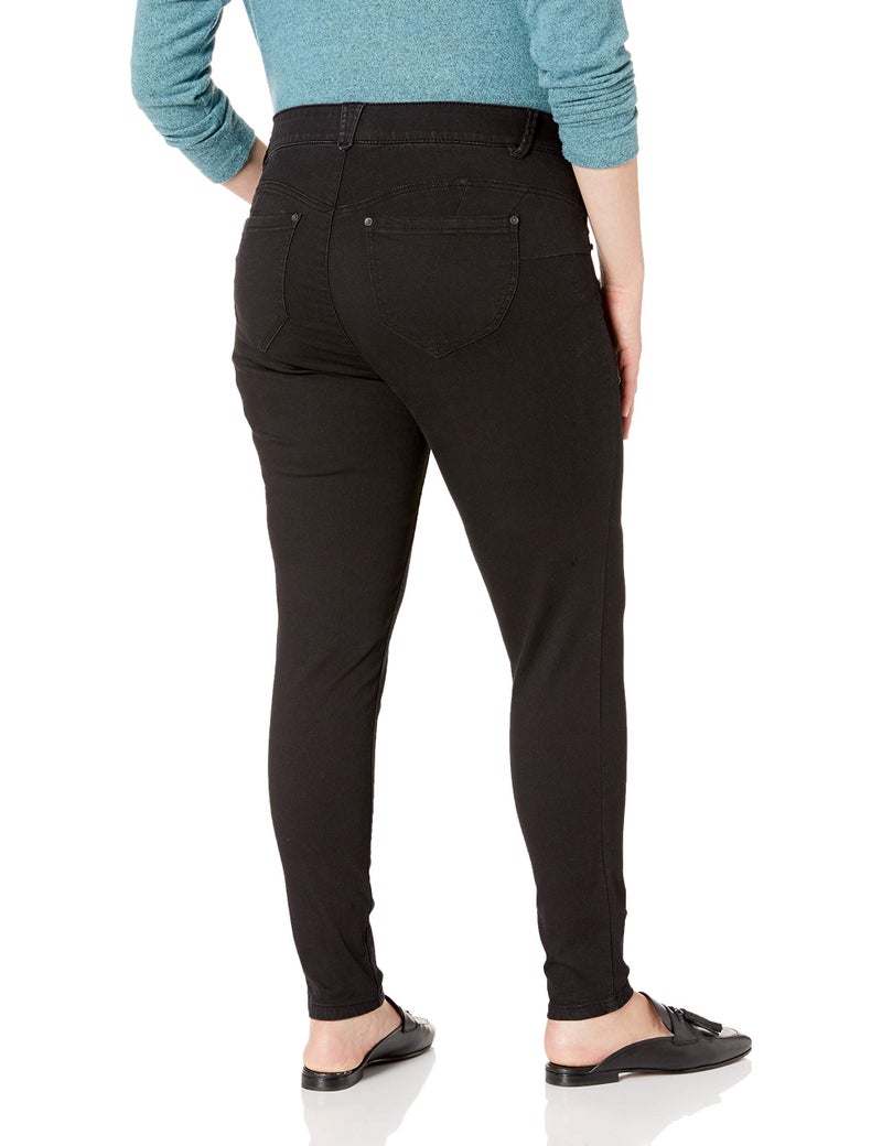 Democracy womens Plus Size Ab Solution Jegging Jeans, Black, 18 US - Image 3