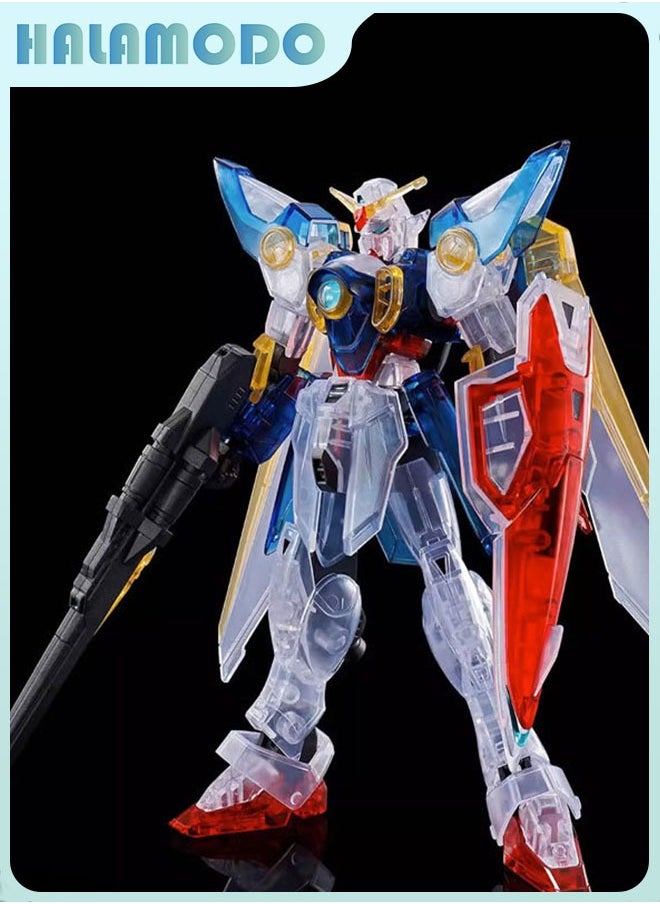 HALAMODO Gundam Xingdong HG Translucent - Colored Wing Gundam Action Figure Mecha Assembly Model with Stand, a Super Cool Desktop Decoration, an Assembly Toy Loved by Both Boys and Girls  - Image 1