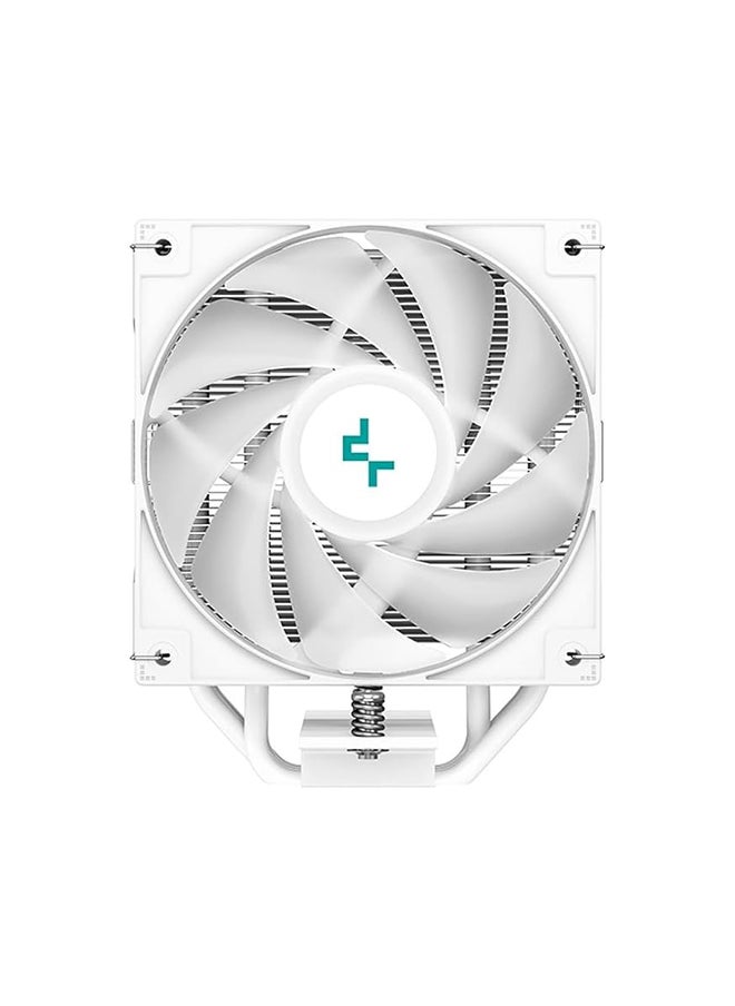 DEEPCOOL مبرد وحدة المعالجة المركزية DeepCool AG400 WH ARGB برج واحد 120 مم، 4 أنابيب حرارية، مراوح عالية الكفاءة 500-2000 دورة في الدقيقة، تدفق هواء 75.89 CFM، محمل مائي، LGA1700/1200/1151/AM4/AM5، أبيض | R-AG400-WHANMC-G-2  - Image 4
