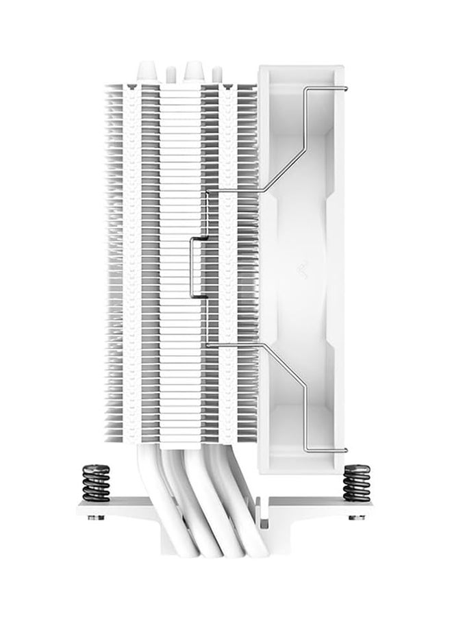DEEPCOOL مبرد وحدة المعالجة المركزية DeepCool AG400 WH ARGB برج واحد 120 مم، 4 أنابيب حرارية، مراوح عالية الكفاءة 500-2000 دورة في الدقيقة، تدفق هواء 75.89 CFM، محمل مائي، LGA1700/1200/1151/AM4/AM5، أبيض | R-AG400-WHANMC-G-2  - Image 5