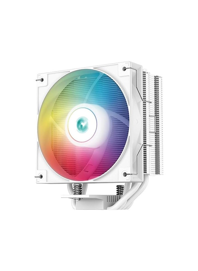 DEEPCOOL مبرد وحدة المعالجة المركزية DeepCool AG400 WH ARGB برج واحد 120 مم، 4 أنابيب حرارية، مراوح عالية الكفاءة 500-2000 دورة في الدقيقة، تدفق هواء 75.89 CFM، محمل مائي، LGA1700/1200/1151/AM4/AM5، أبيض | R-AG400-WHANMC-G-2  - Image 2