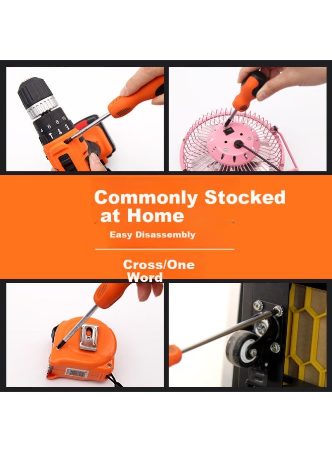 Greener Screwdriver Set For Home Use With Strong Magnet, Phillips And Flathead, 4 Pieces, 3*75mm And 6*100mm, Computer Assembly Tools - Image 4